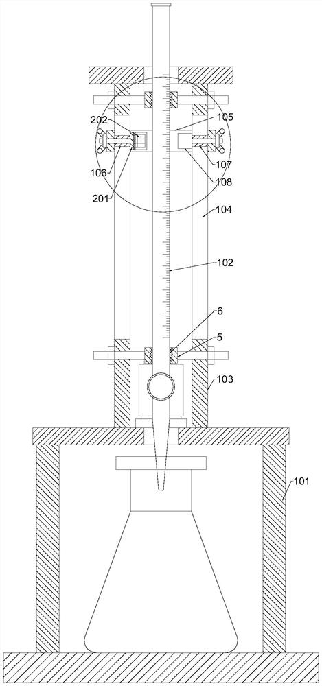 Titration auxiliary device for preventive medicine experiment