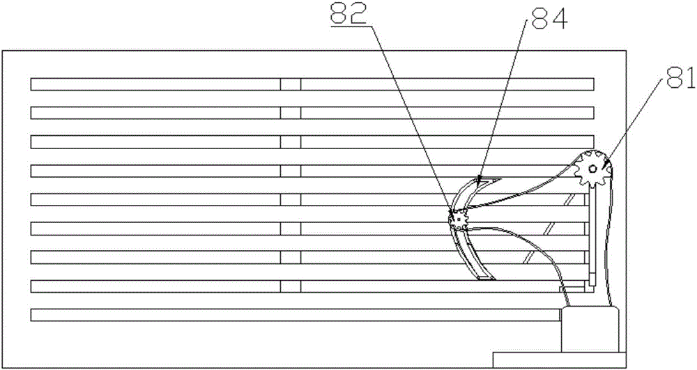 Adjusting mechanism for steel pipe feeding bin