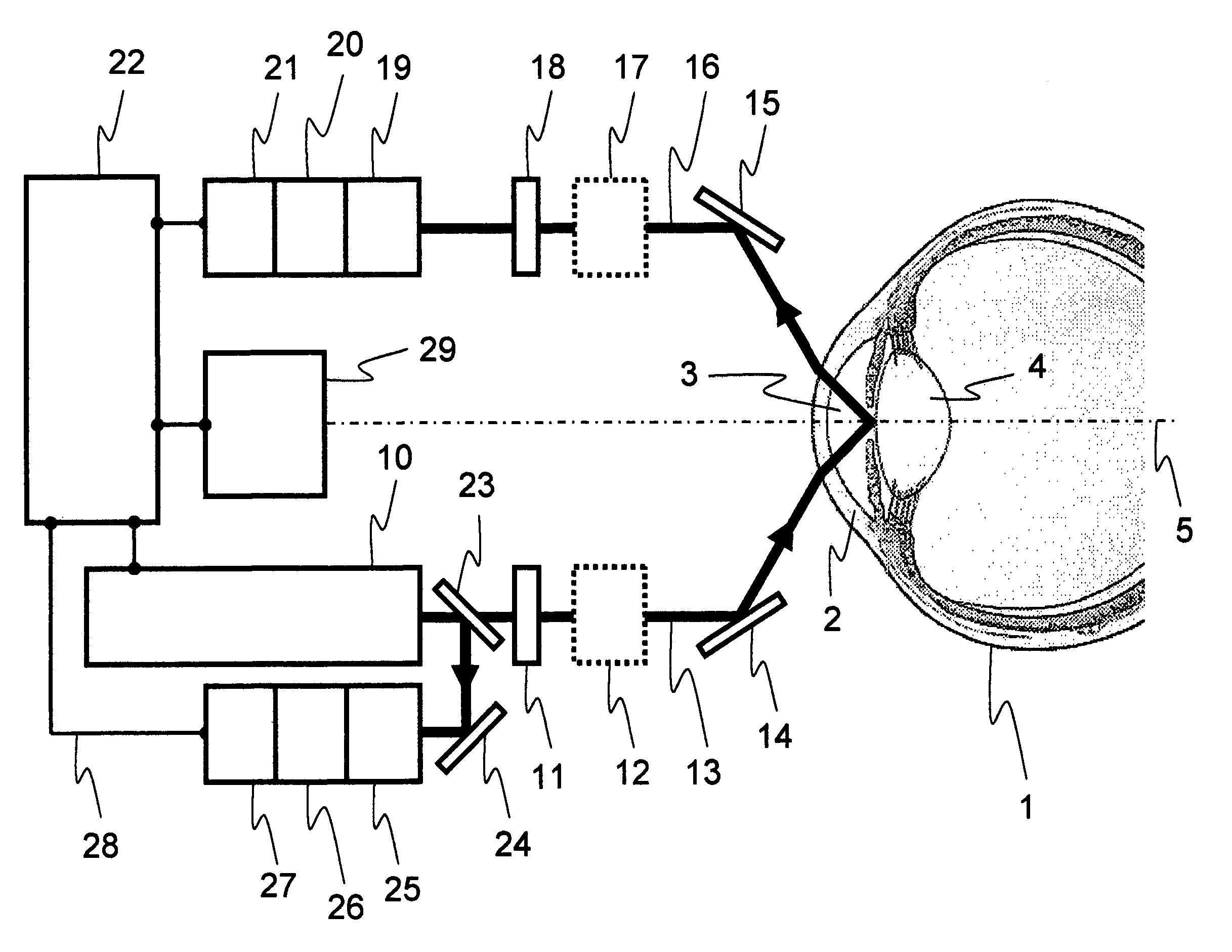 Method and device for measuring dissolved substances in human or animal intraocular fluid