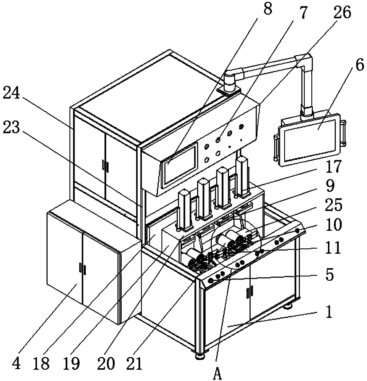 A filter assembly air tightness automatic detecting device