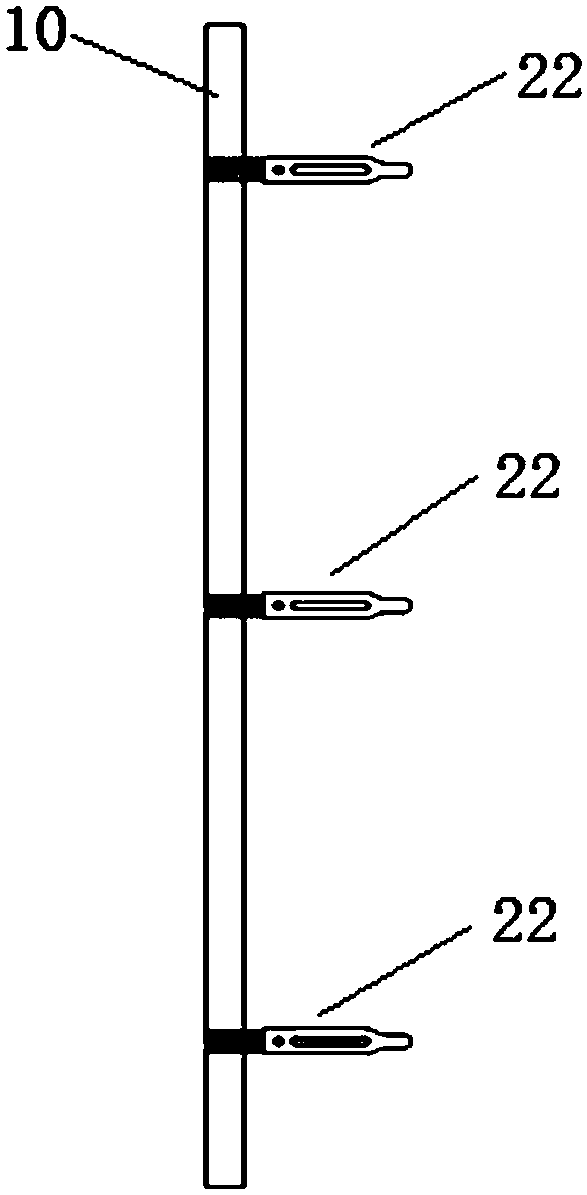 A tower leg board fixing device