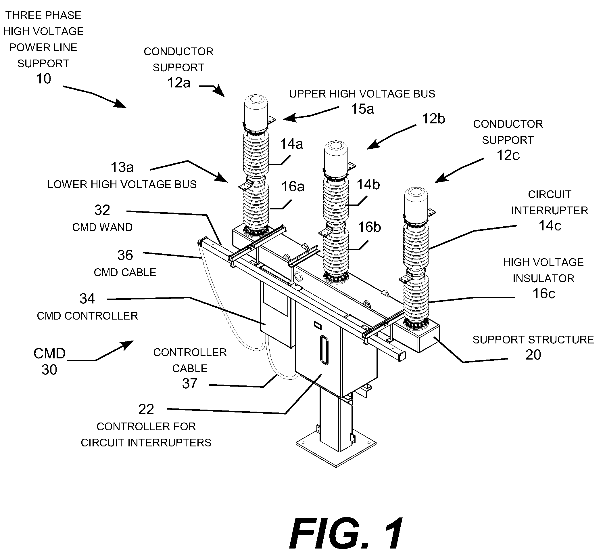 Current monitoring device for high voltage electric power lines