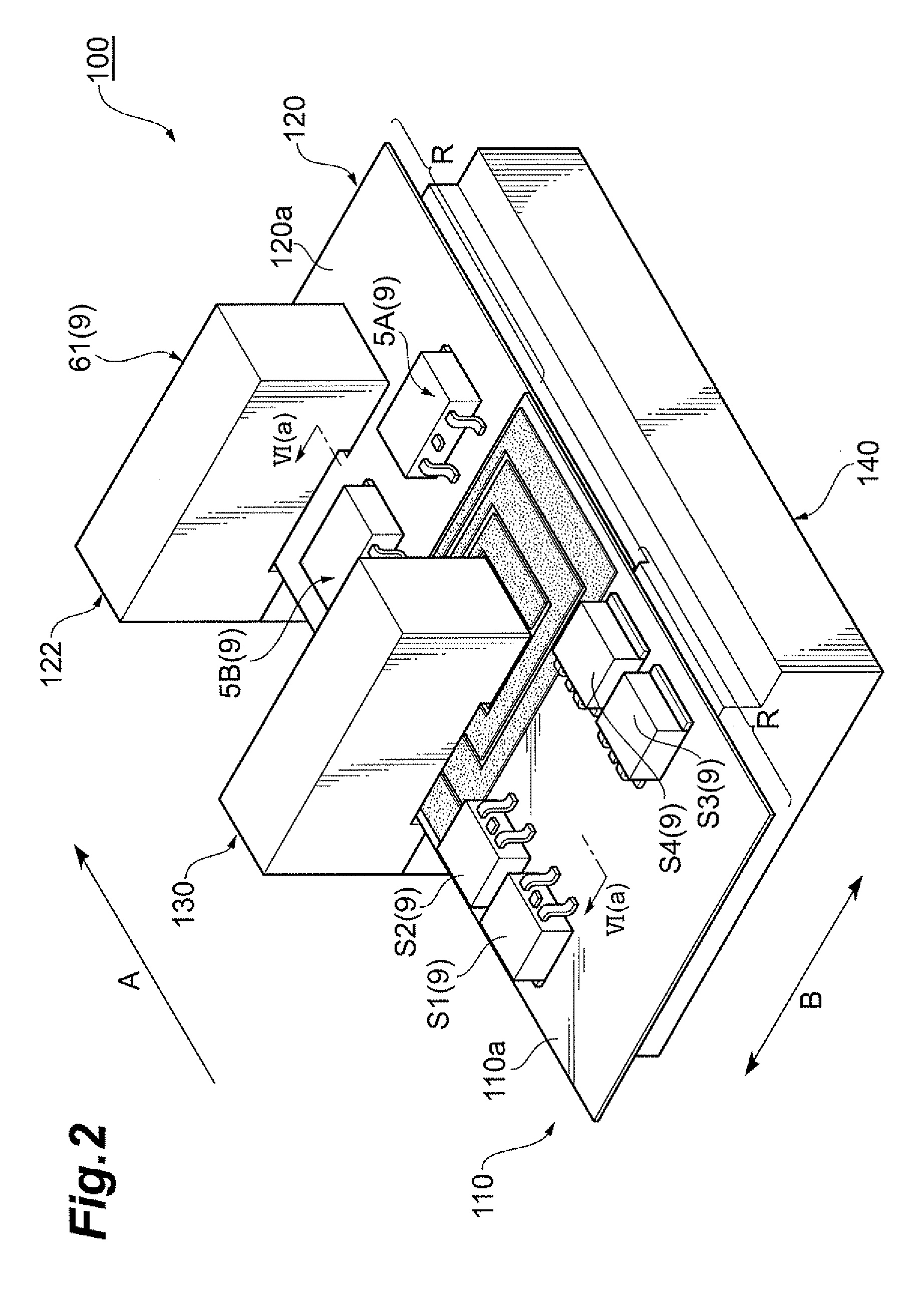 Coil substrate structure, substrate holding structure, and switching power supply