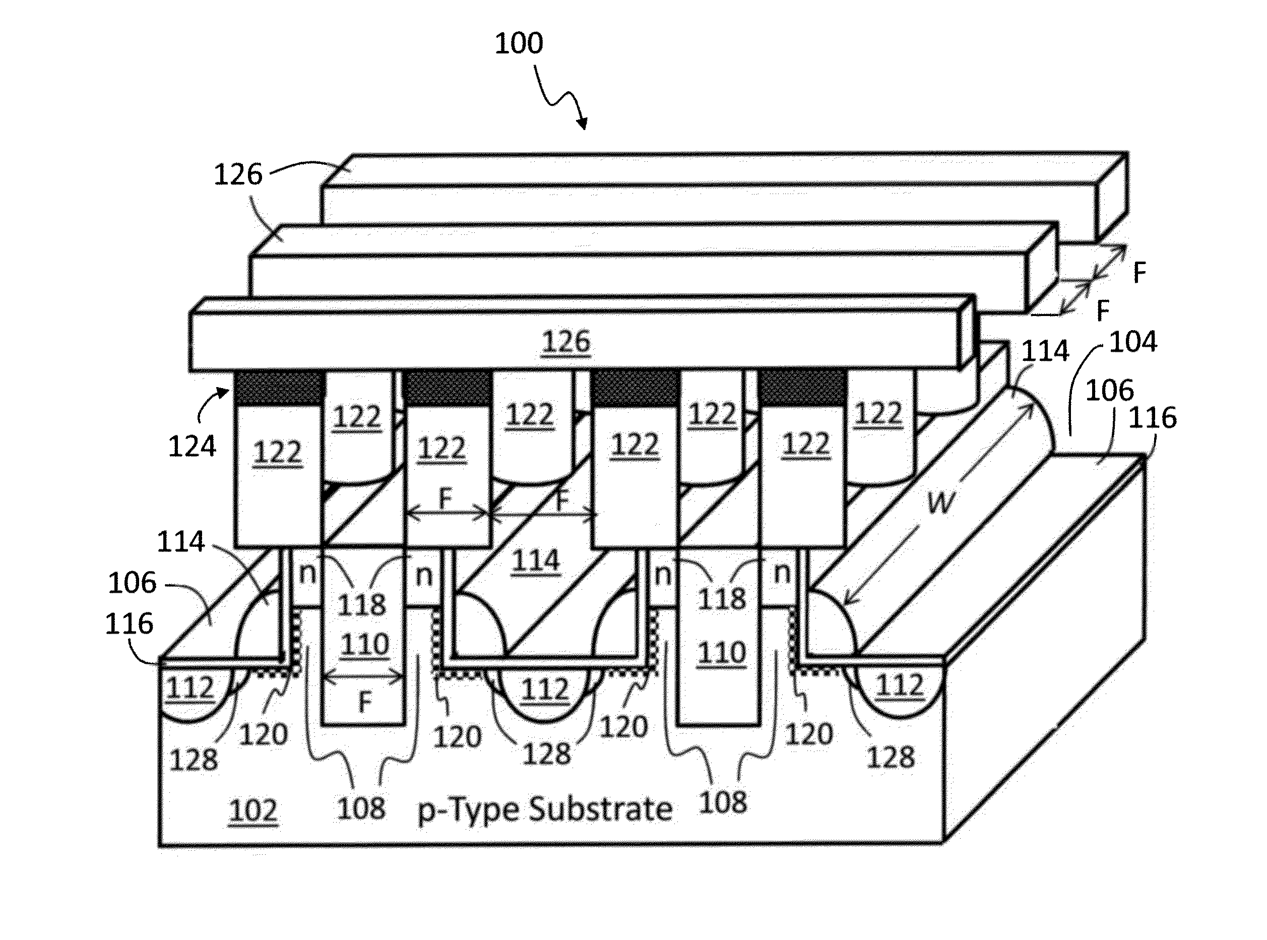 Memory device having vertical selection transistors with shared channel structure and method for making the same