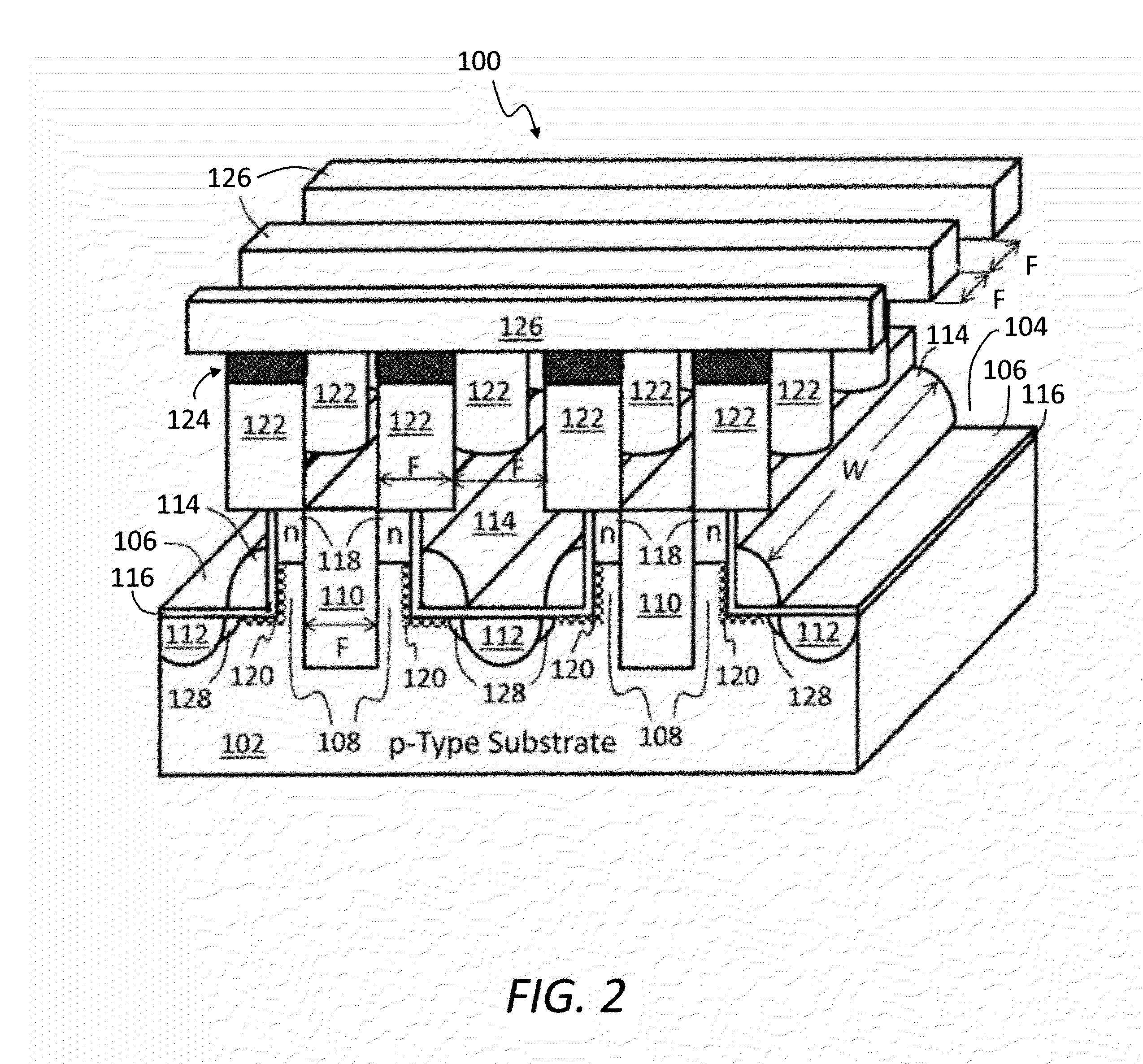 Memory device having vertical selection transistors with shared channel structure and method for making the same