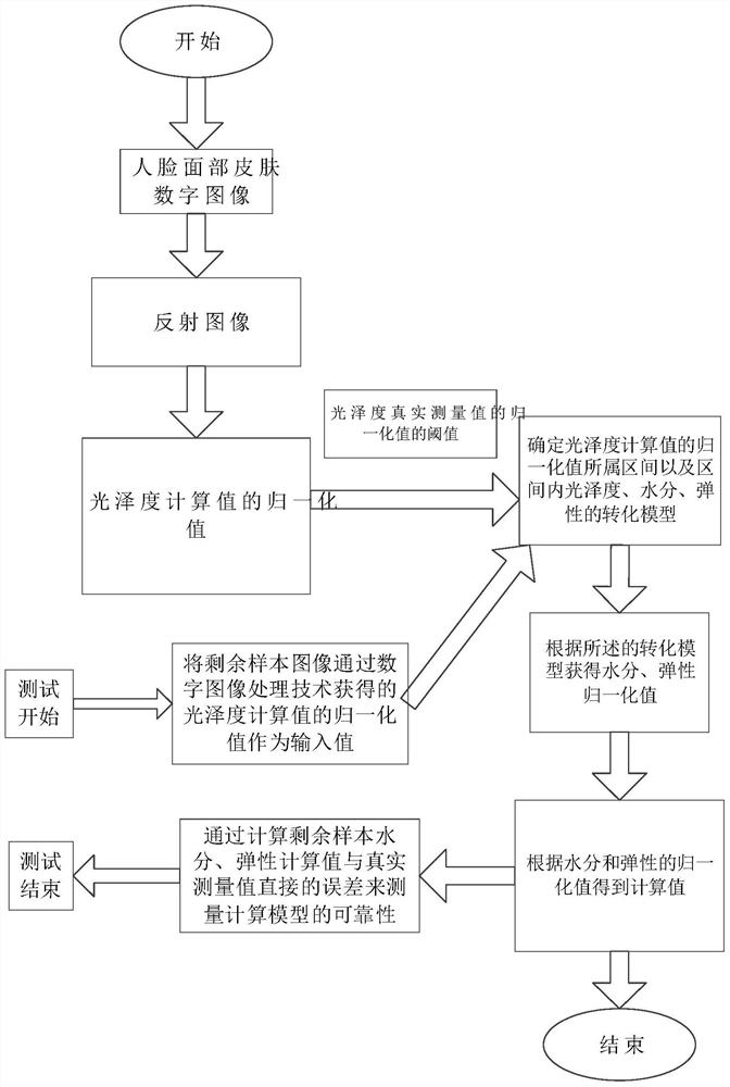 A Calculation Method of Human Facial Skin Moisture and Elasticity Index Based on Digital Image Processing Technology