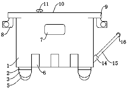 Storage box used for transporting fireproof cotton