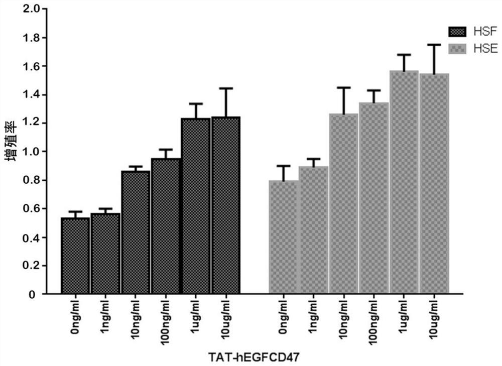 A kind of mtat-hegf-kcd47 fusion protein and its construction method and application