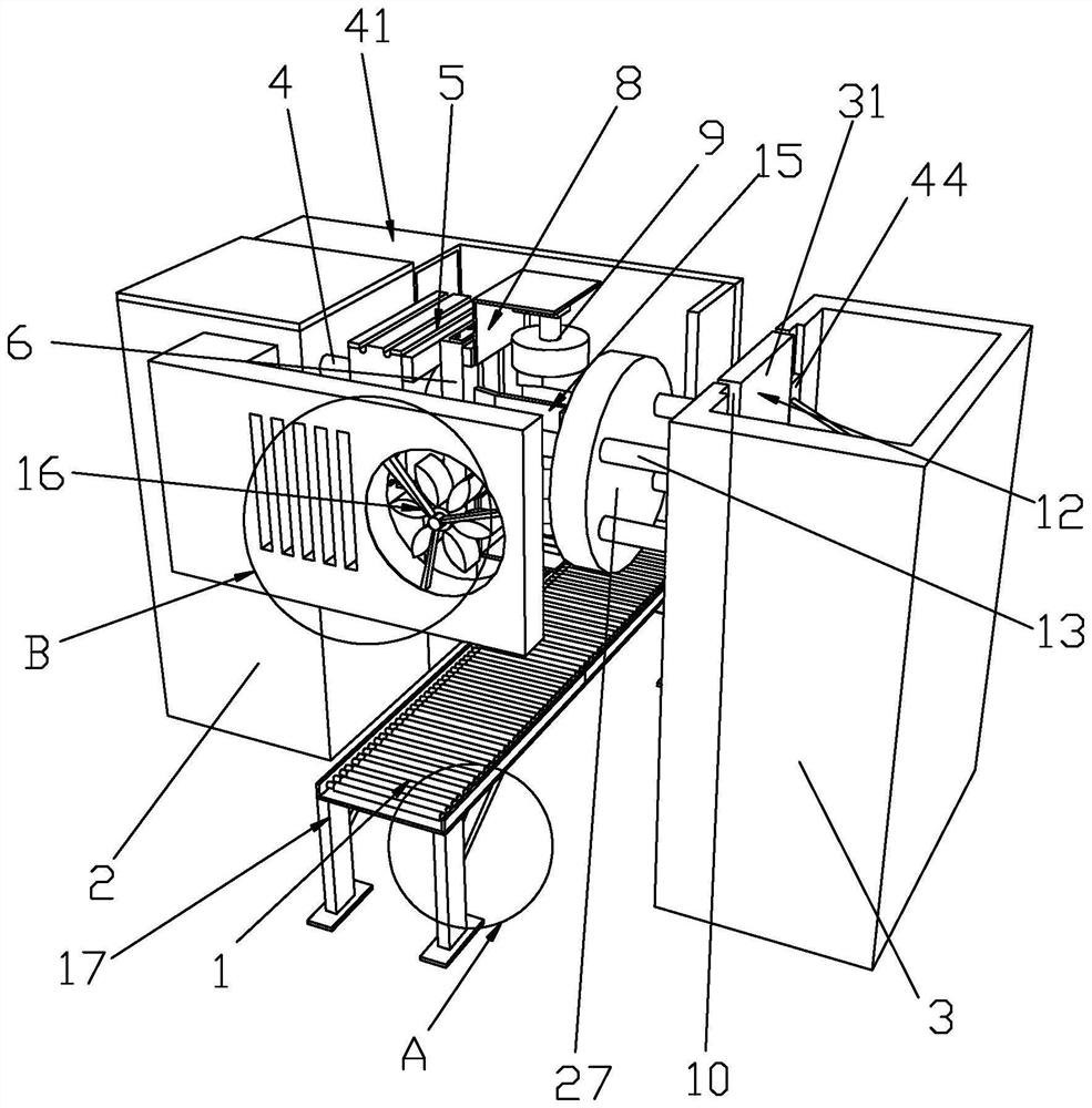 A grinding device for the production of hardware accessories