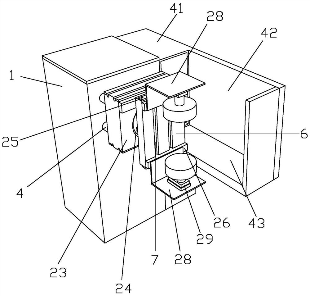 A grinding device for the production of hardware accessories