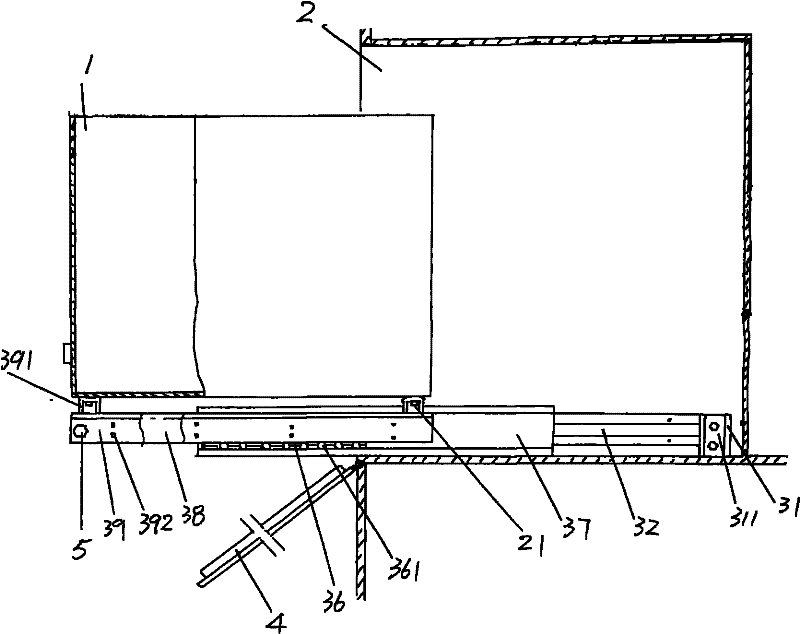 Guide slide mechanism of vehicle-mounted accumulator box