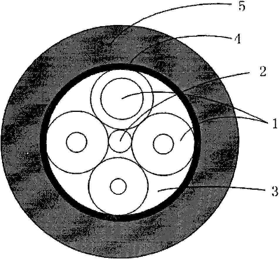 Multi-phase optical fiber embedded power cable