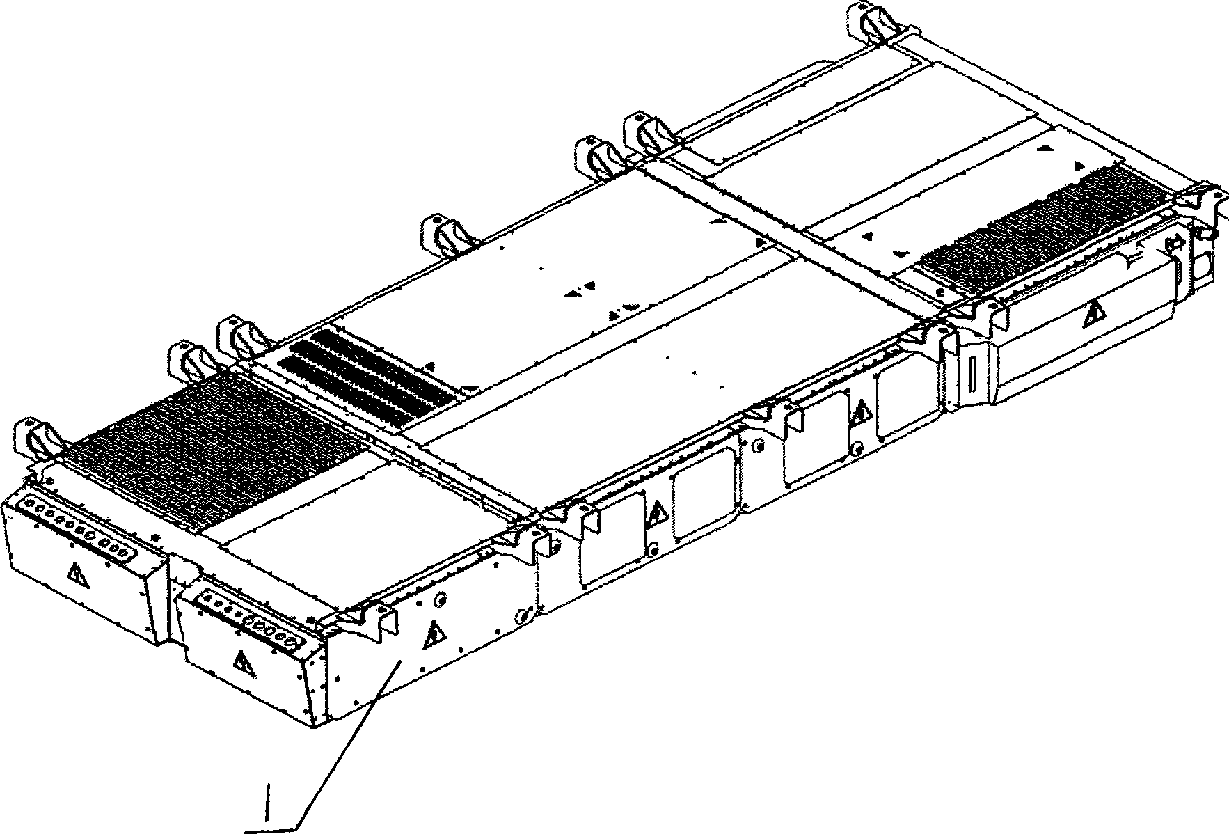 Traction auxiliary power supply integrated deflector