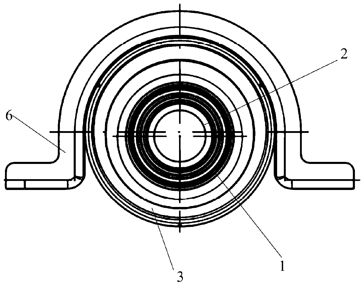 Novel transmission shaft support structure