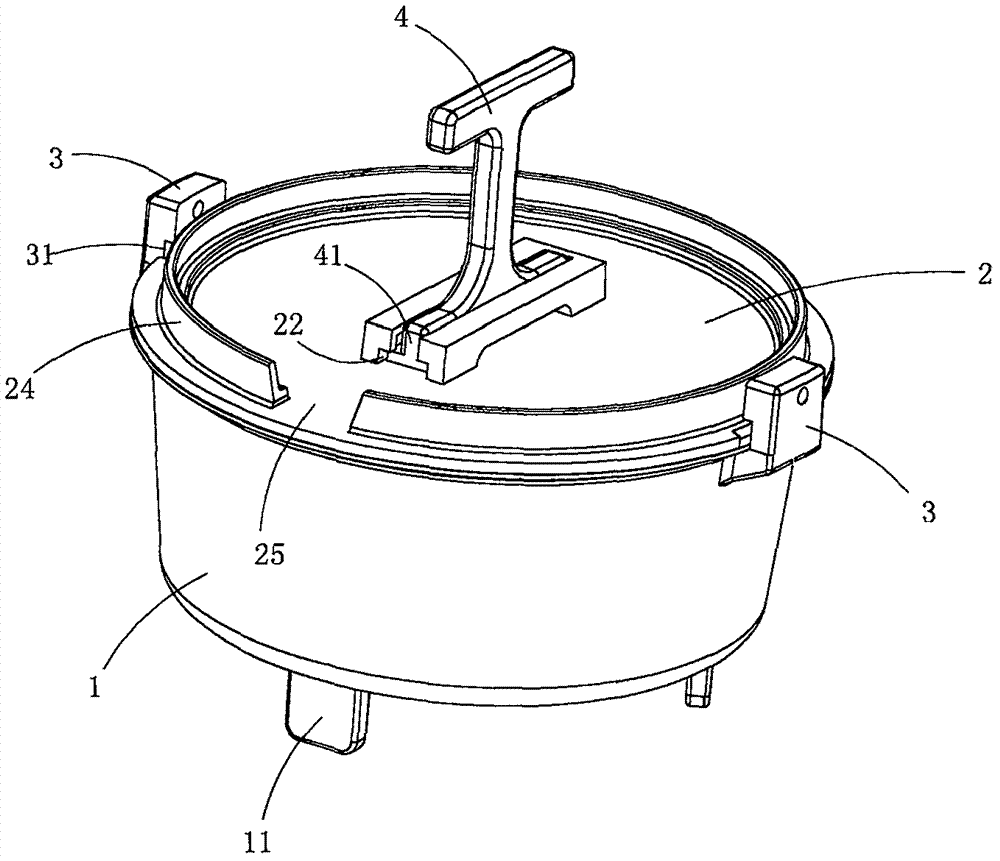 Outdoor cast iron pan preventing hand scalding