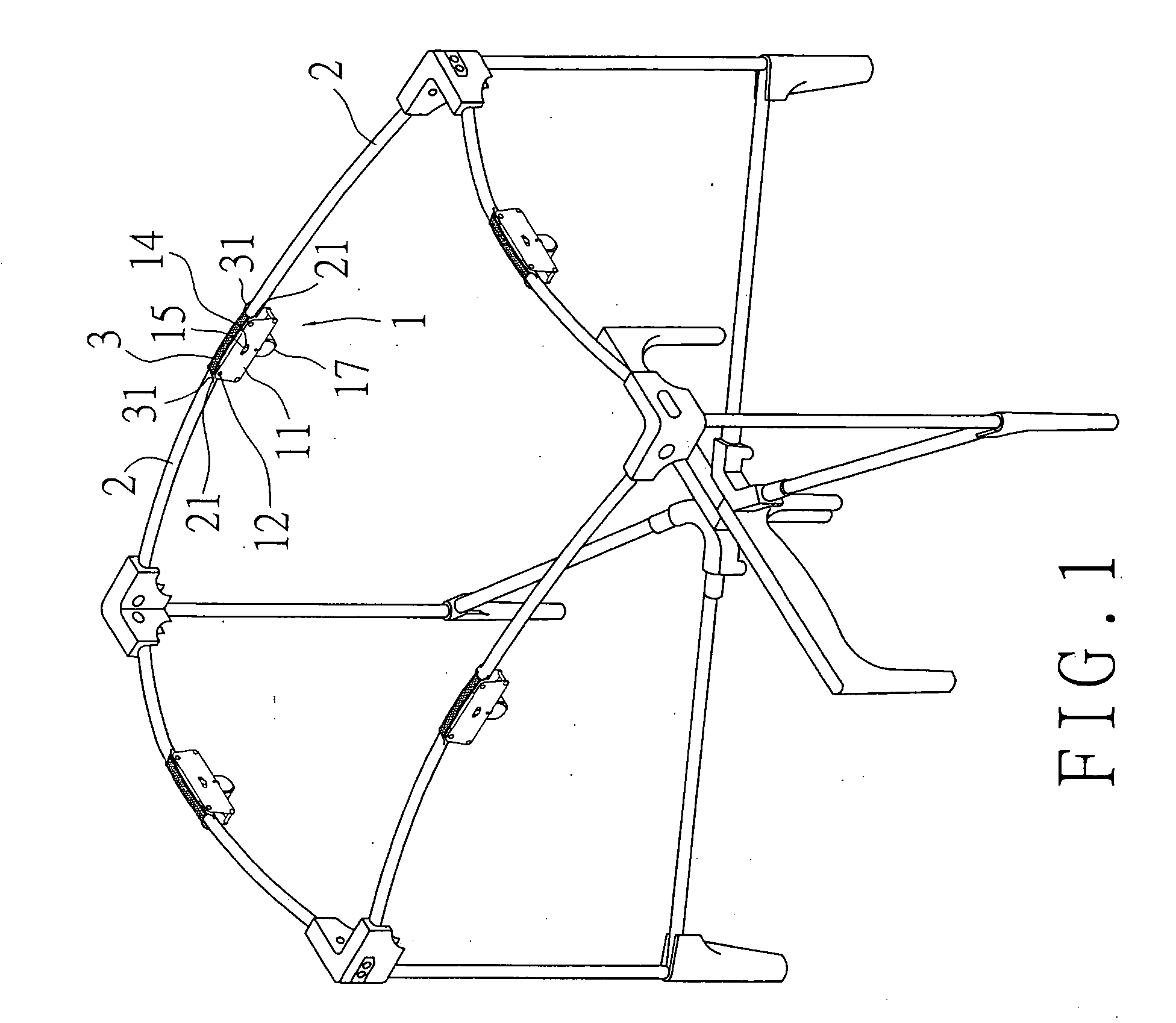 Security structure of a baby mesh bed to prevent accident folding