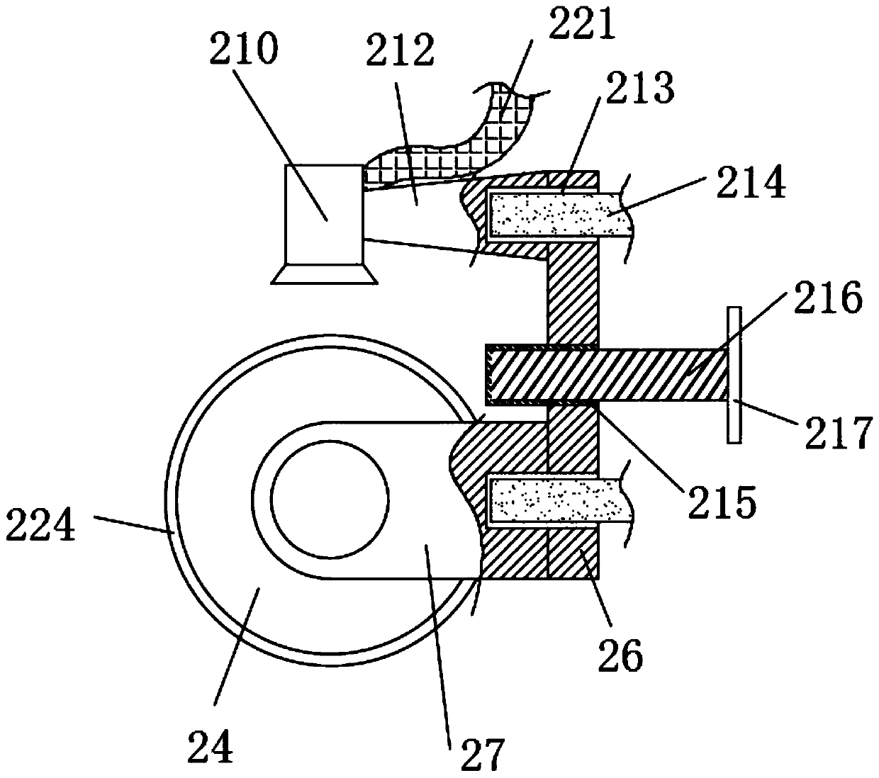 Antistatic gauze element and manufacturing equipment thereof