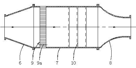Large-aperture gas flow calibration device capable of providing two flow fields
