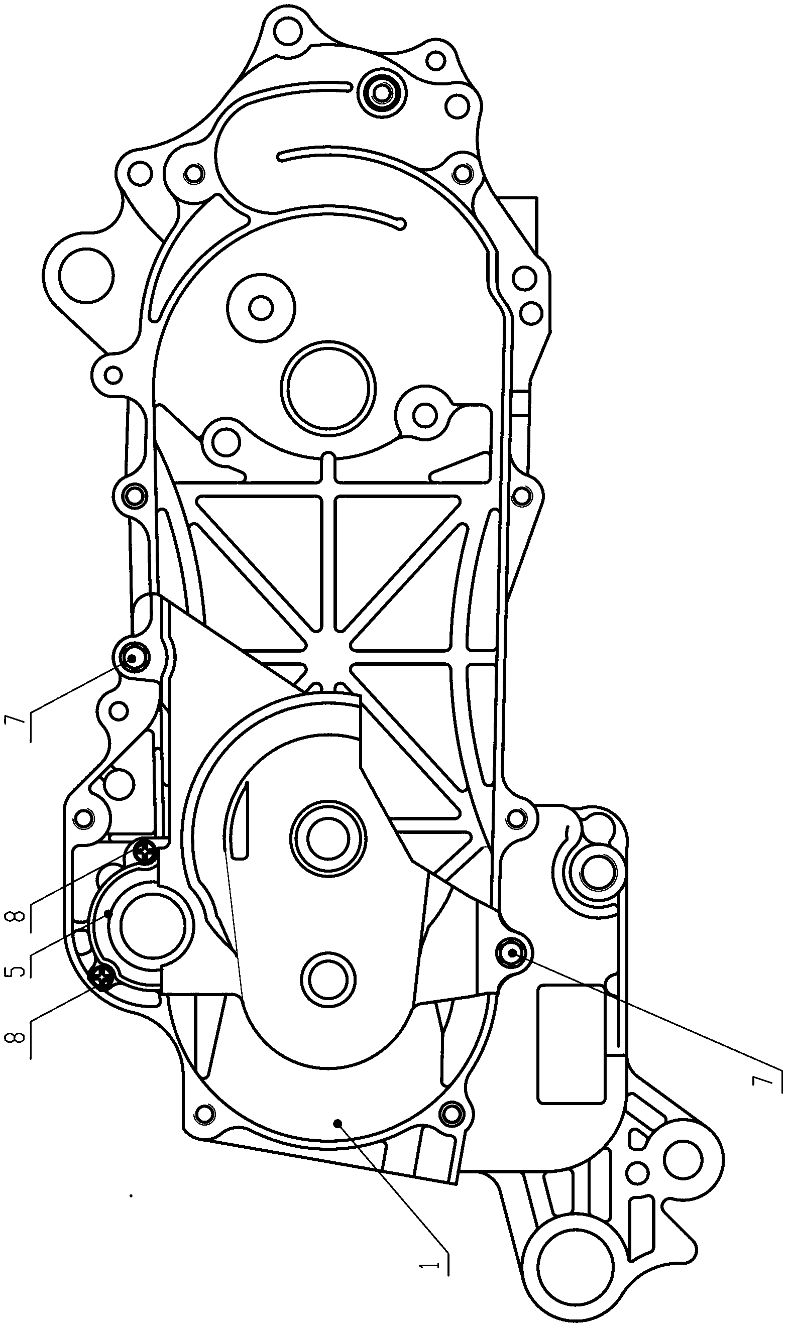 Recoil starting supporting structure for pedal motorcycle engine