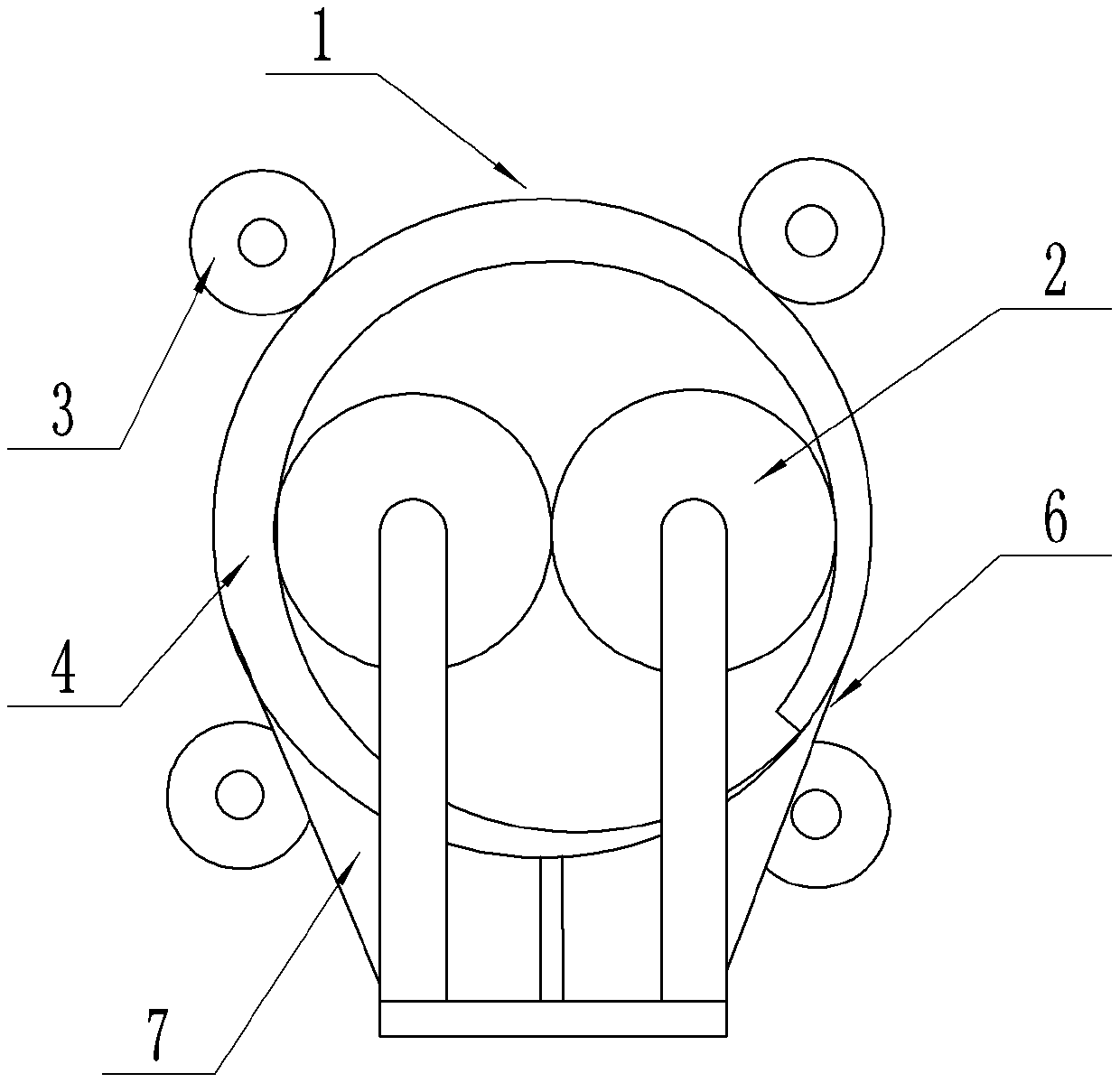 Waste glass crushing device