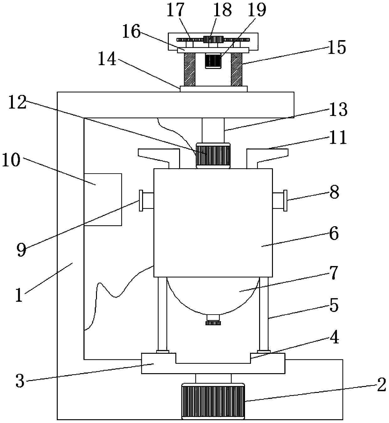 High-efficiency mixing device for medicines in Western medicine pharmacy department