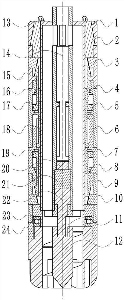 Seabed automatic drilling type piling device and method