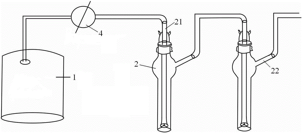 Quick detecting device for arsenic element in natural gas