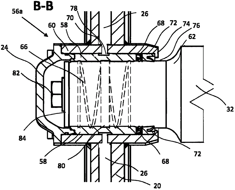 Mounting for a rotating shaft with sealing ring