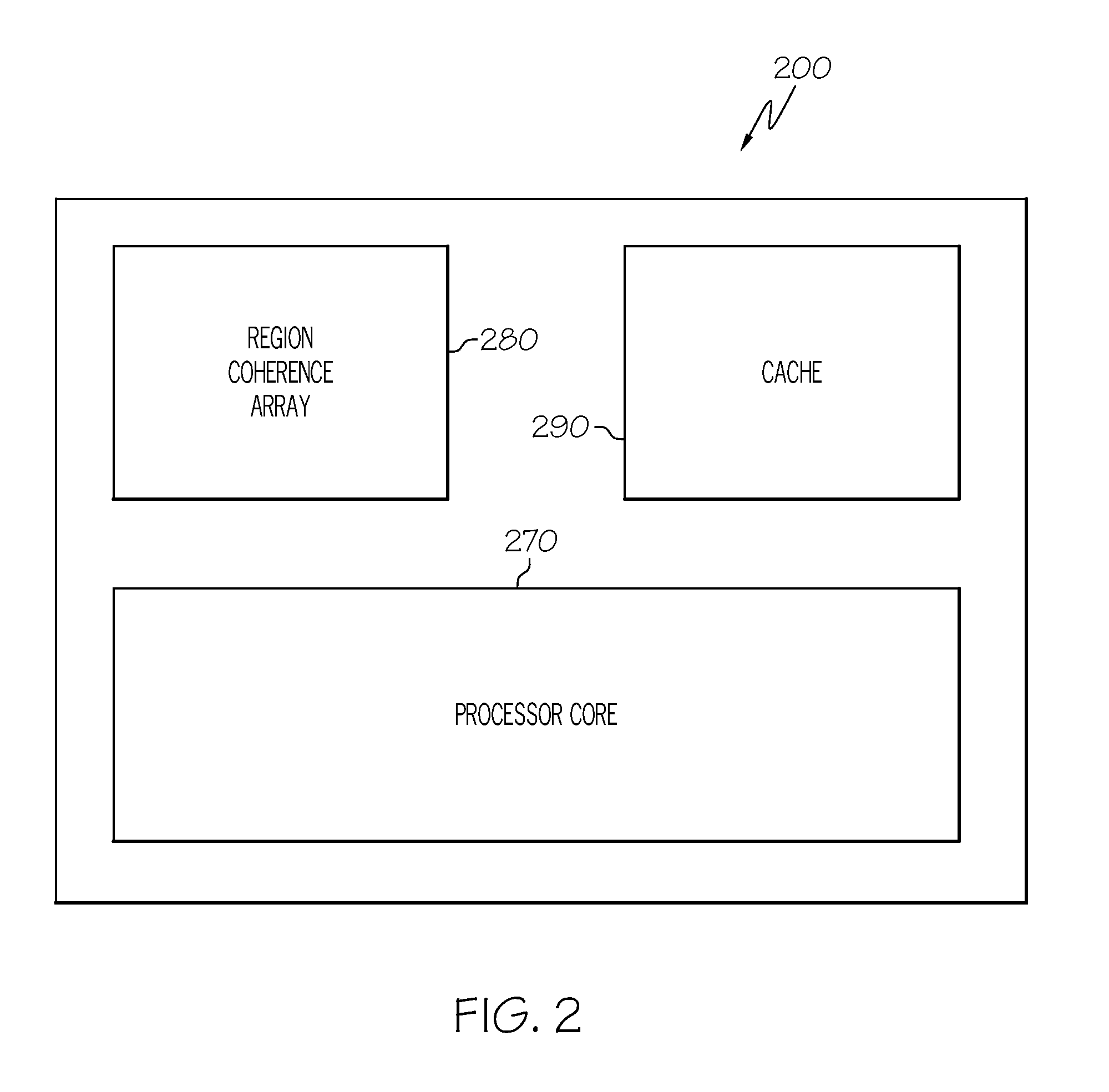 Region coherence array for a mult-processor system having subregions and subregion prefetching