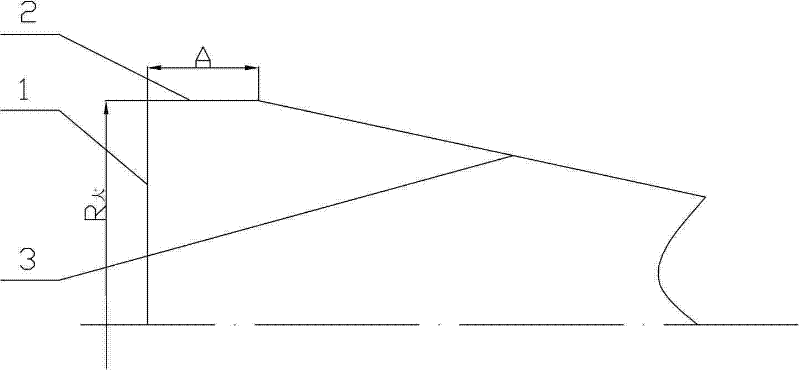 Method for machining bottom R of reverse taper end milling cutter