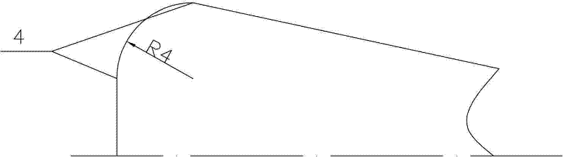 Method for machining bottom R of reverse taper end milling cutter