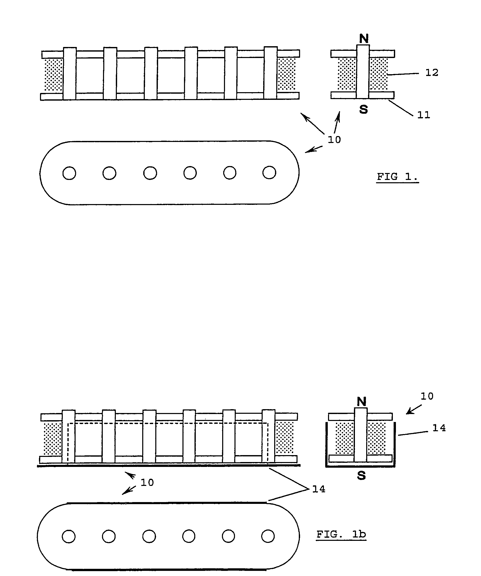 Noise sensing bobbin-coil assembly for amplified stringed musical instrument pickups