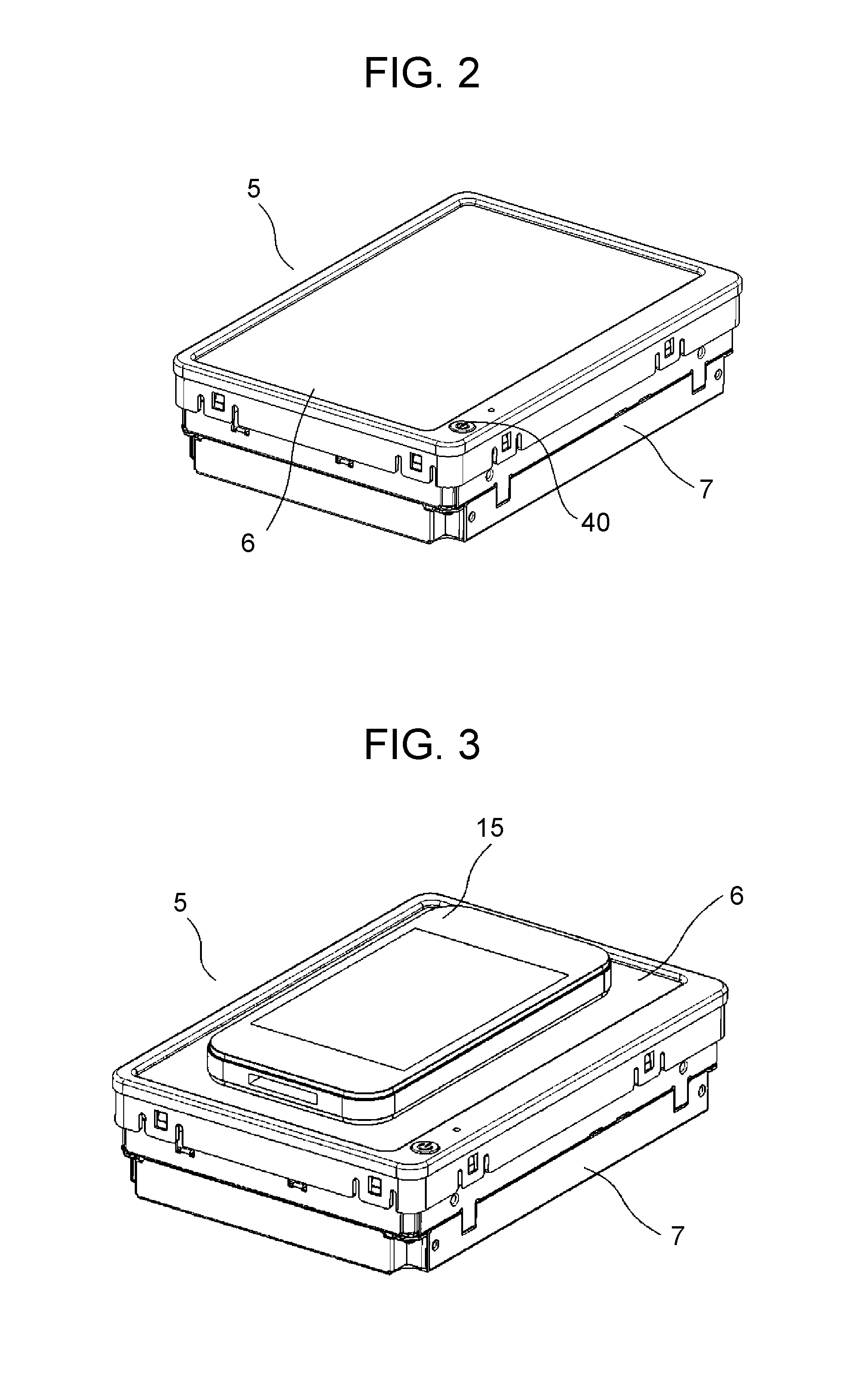 Mobile terminal charger and vehicle equipped with same