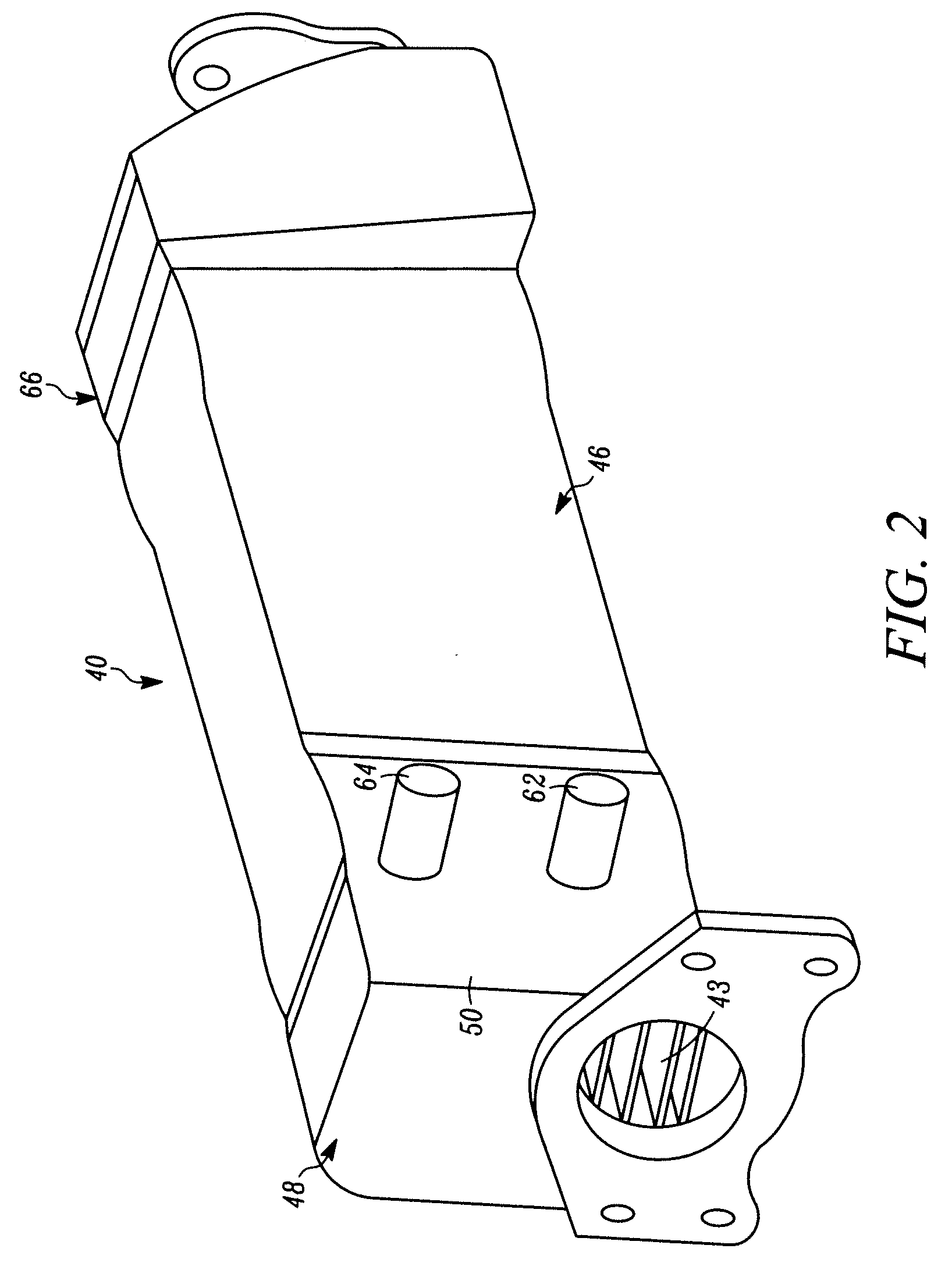 Heat exchanger with divided coolant chamber