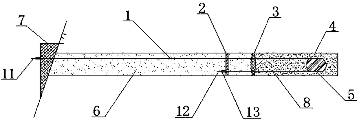 Segmented clamping type anchor cable and mounting method thereof