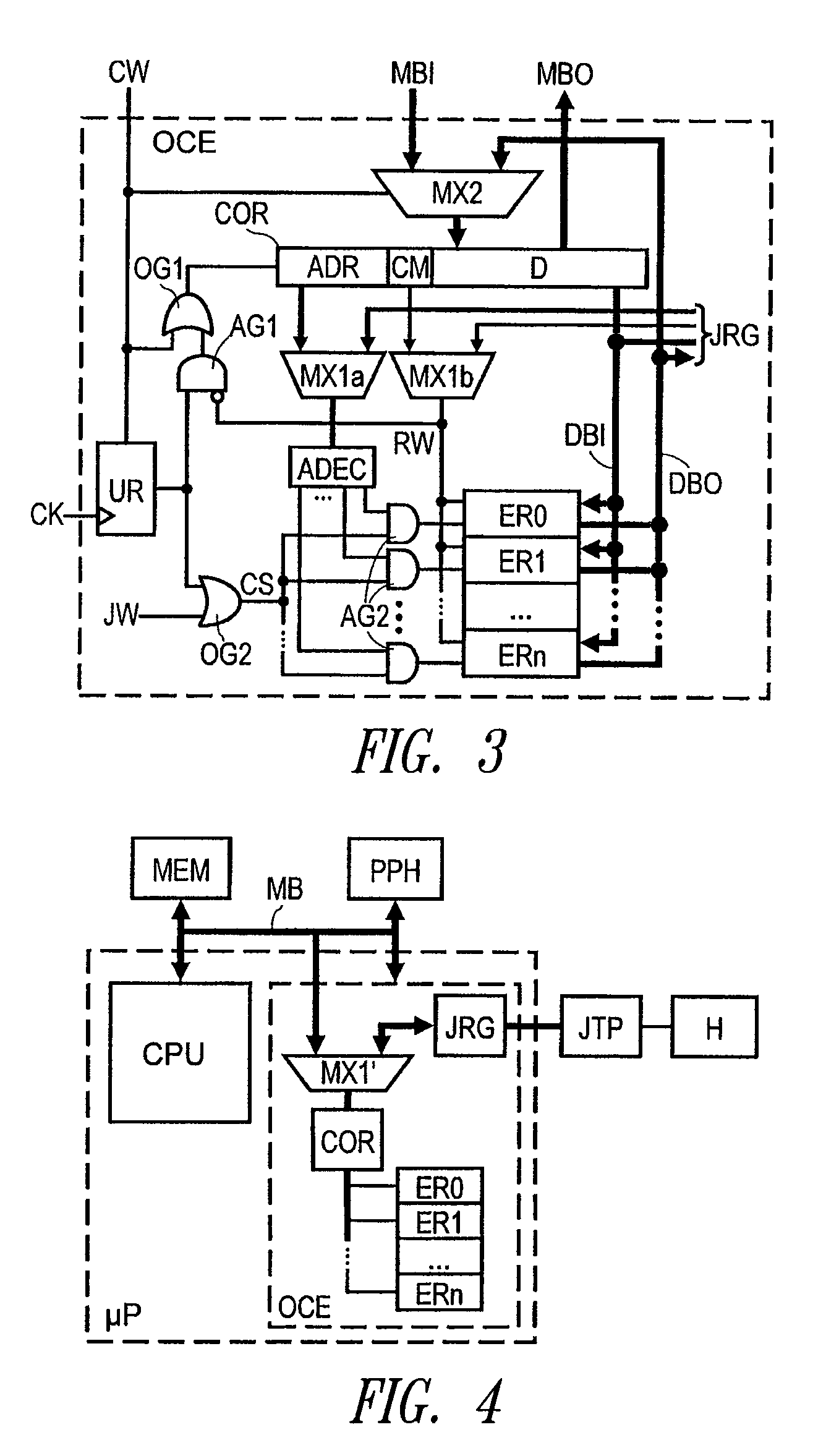 Processor comprising an integrated debugging interface controlled by the processing unit of the processor