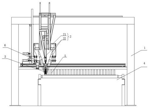 A planting core laser welding device