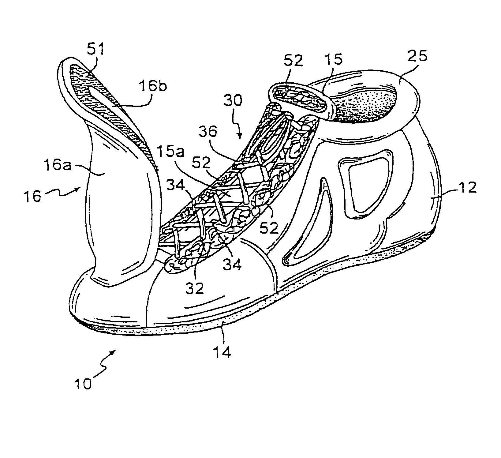 Padded shoe