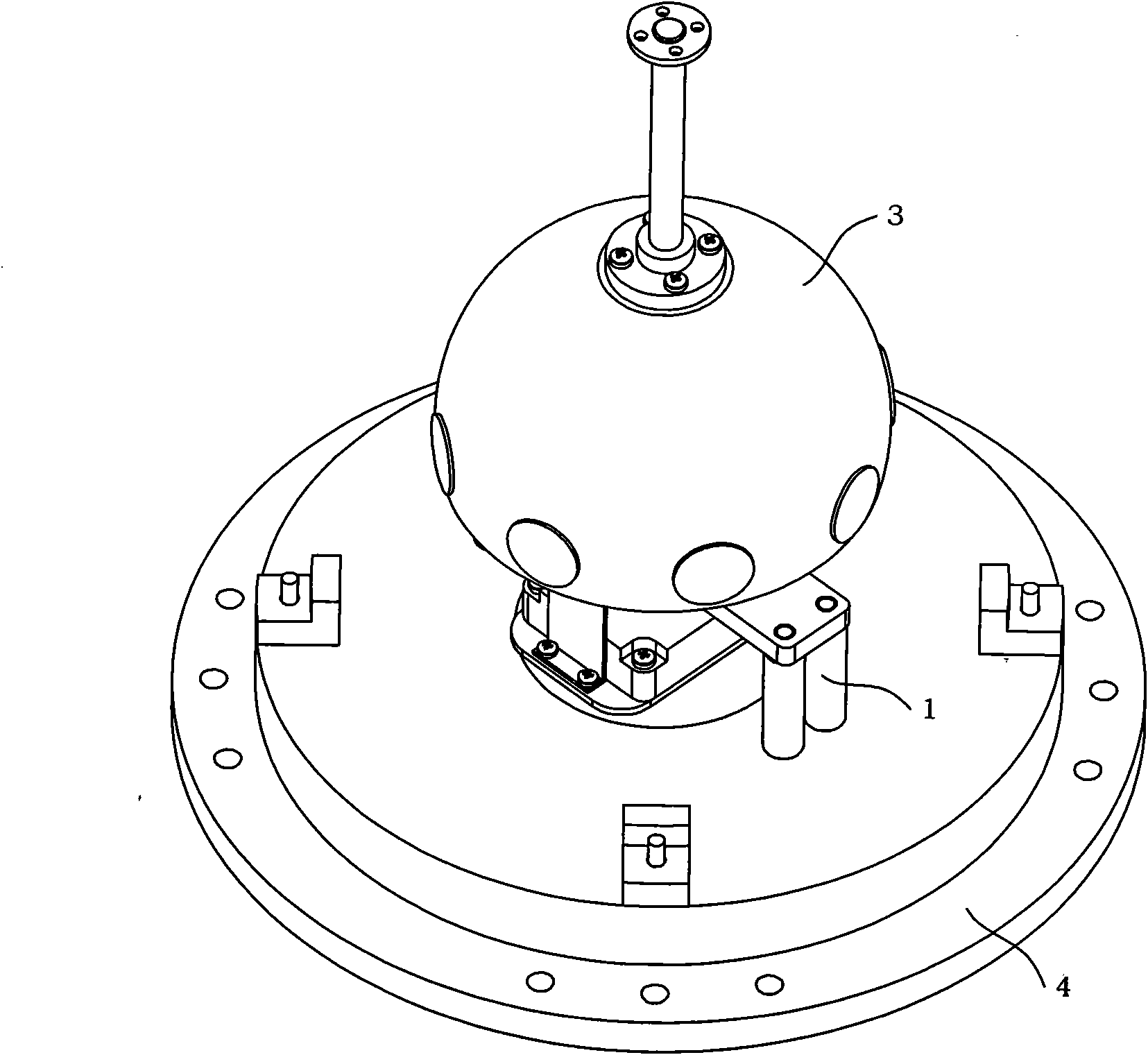 TDOF (Three Degrees of Freedom) passive ball joint with attitude detection and applicable to ball motor