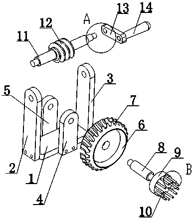 Hand rotary type disc brush driving device