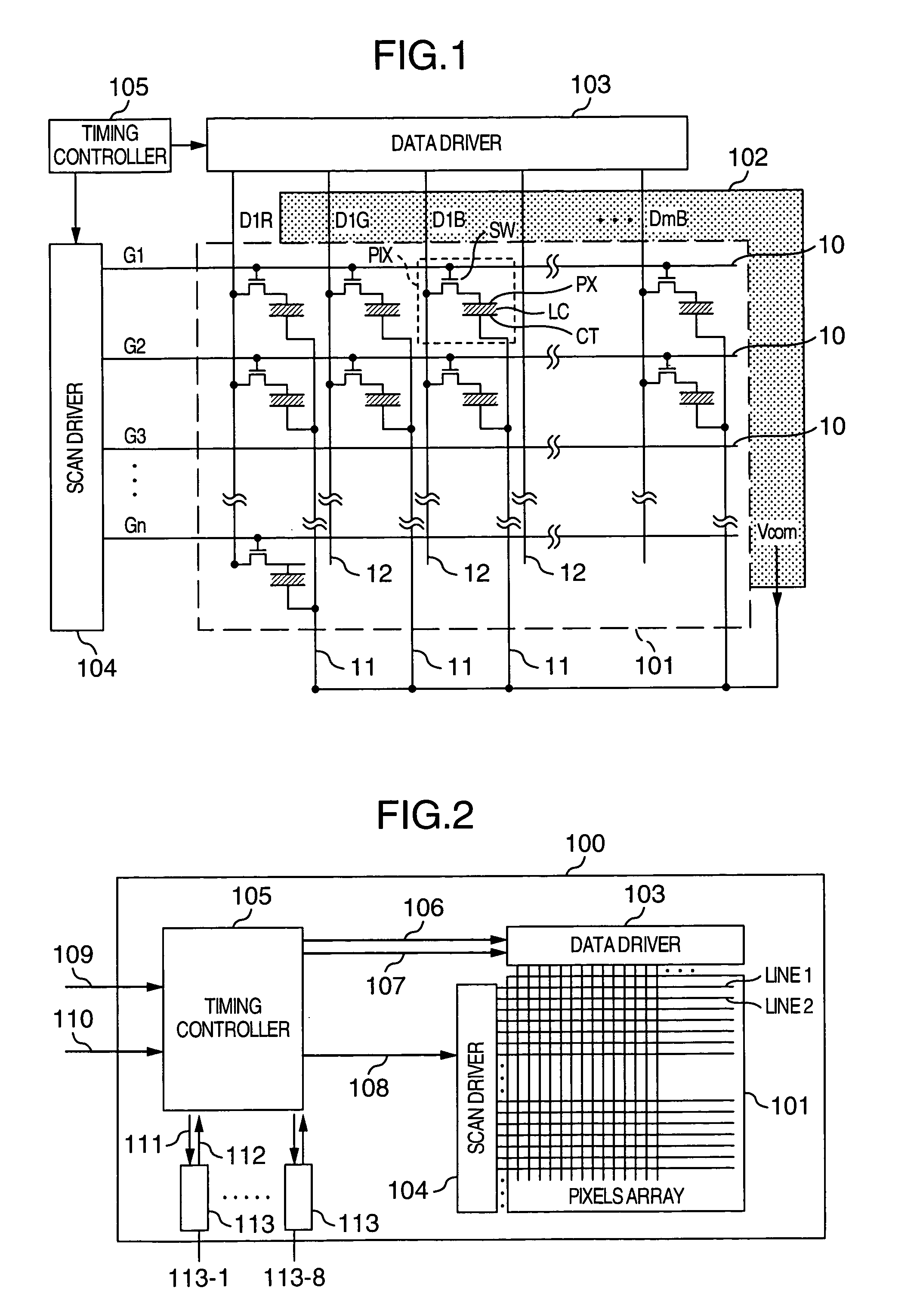 Display device and driving method for a display device