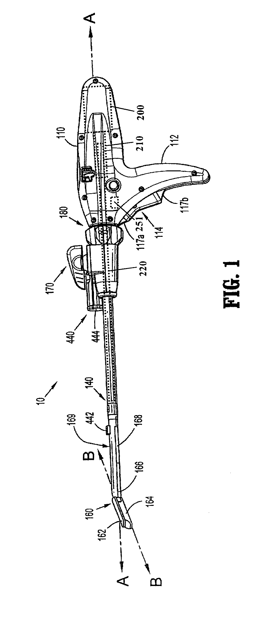 Method and apparatus for determining parameters of linear motion in a surgical instrument