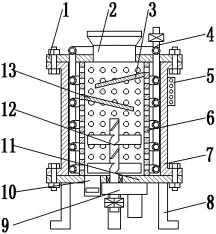 Turning and drying device for battery shell