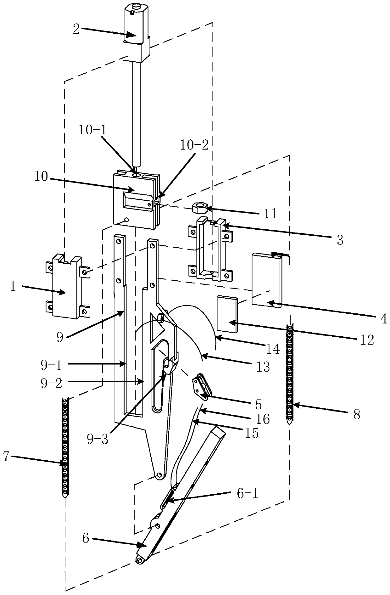 Movement bionic mechanism for simulating jumper jumping device and jumping method of movement bionic mechanism