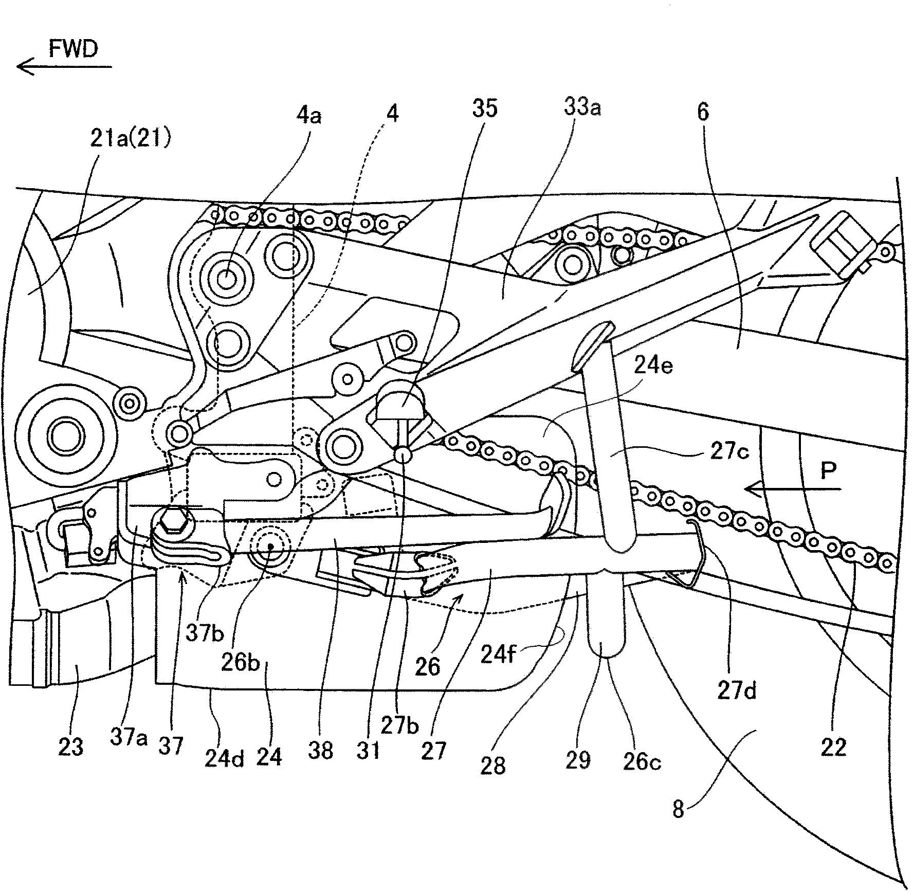 Two-wheeled motor vehicle