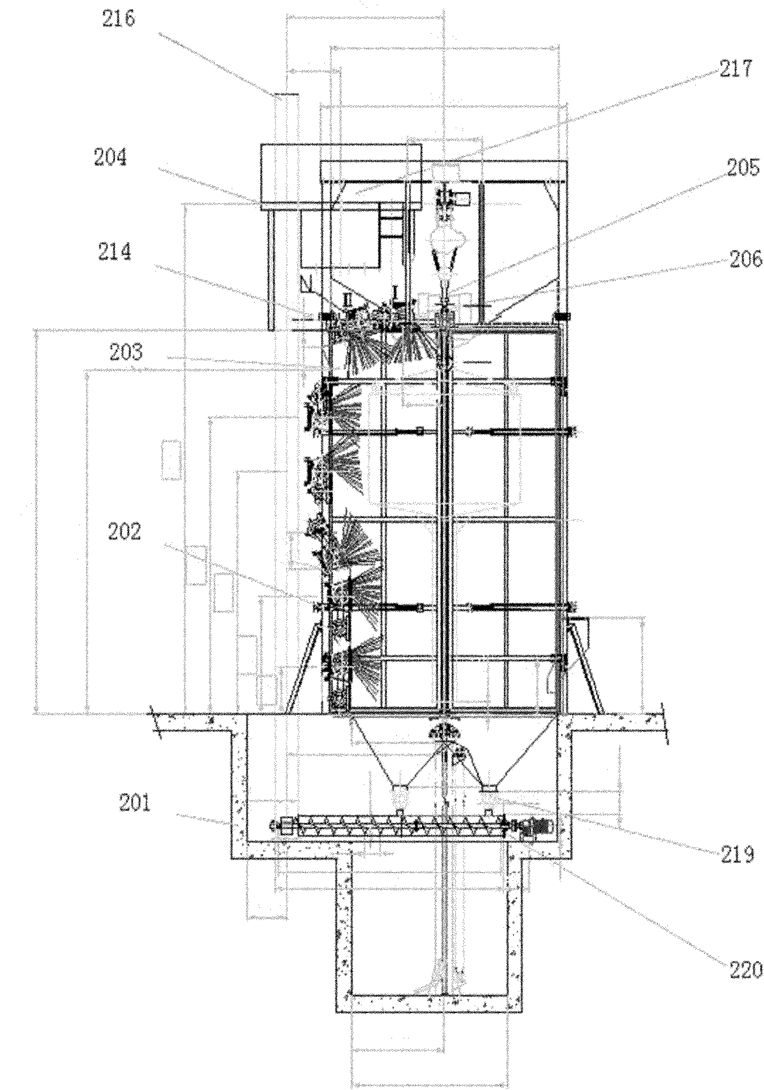 Automatic production line system for coating and maintaining buoys and application method thereof