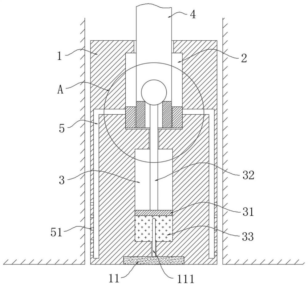 An indoor fully automatic telescopic fire extinguishing nozzle