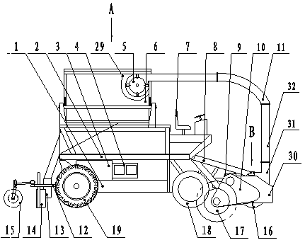 Self-walking pneumatic transmission straw deep-burying machine