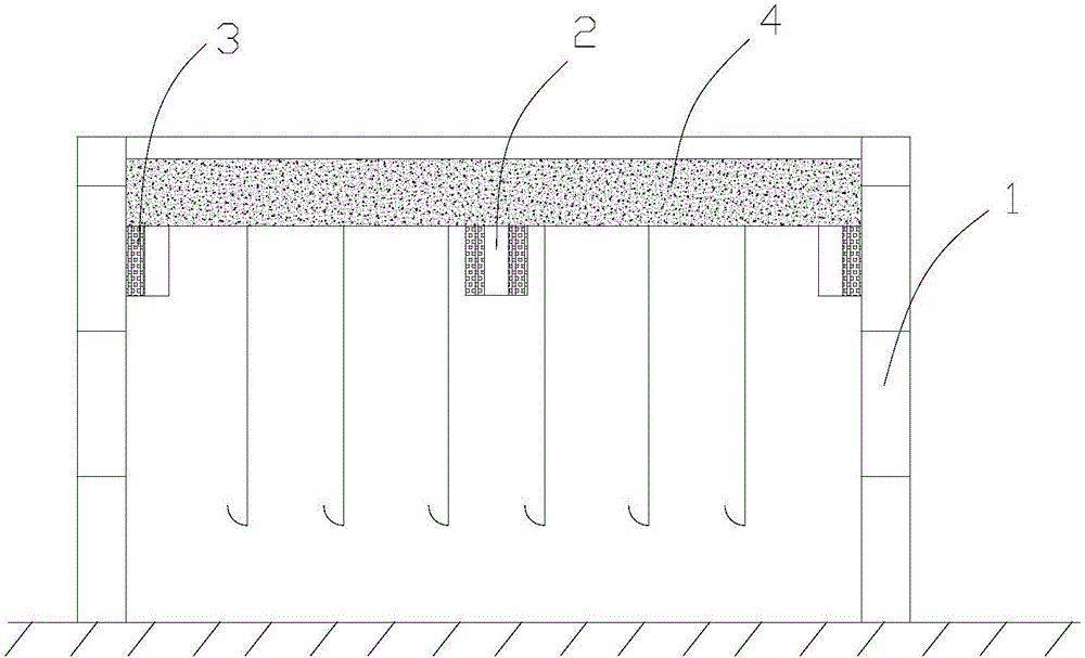 A method for installing horizontal embedded parts