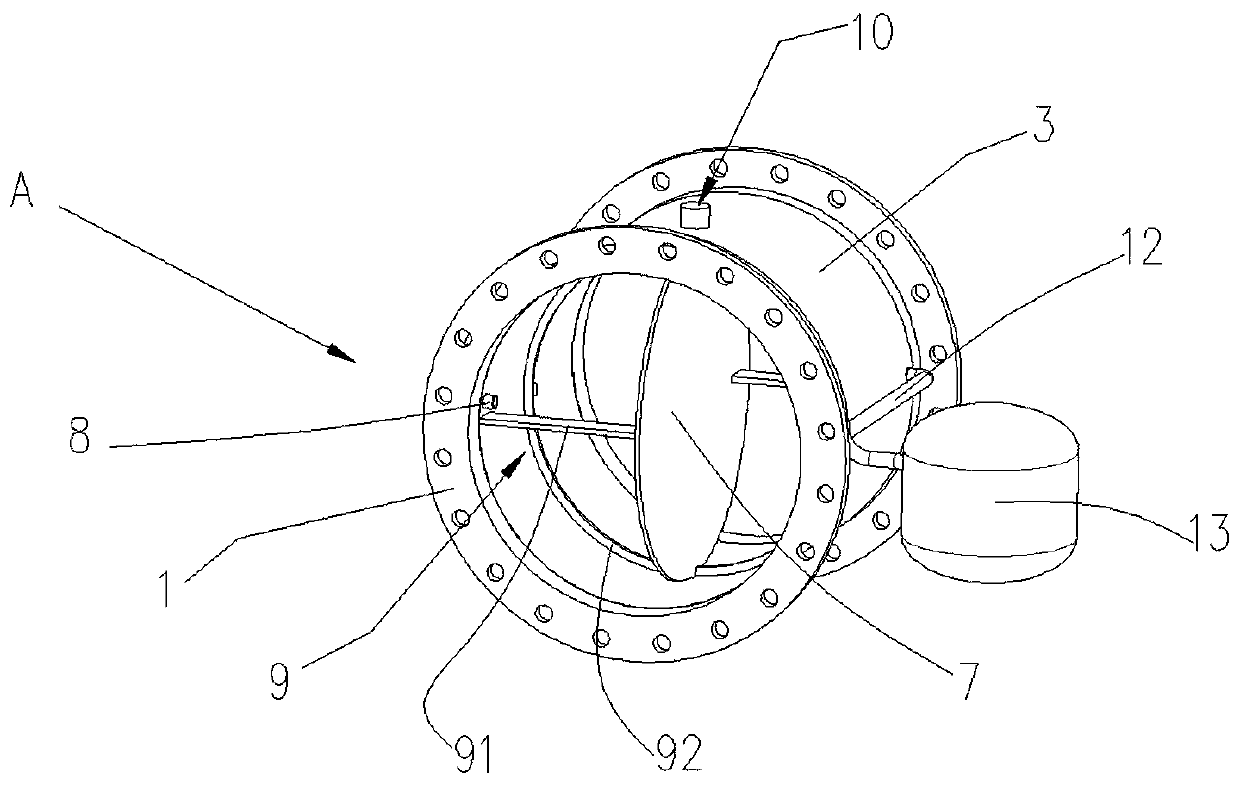 Two-way flame-proof valve and flame-proof system used for dust environment